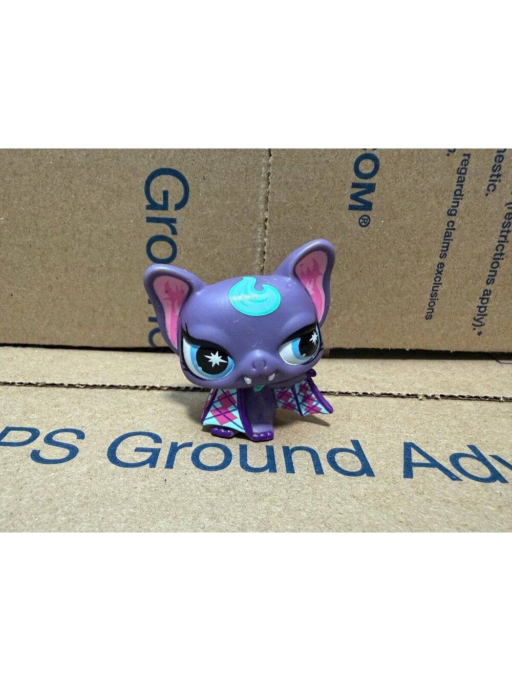 Vintage Littlest Pet Shop LPS Special Edition Punkiest Vampire Bat Purple 2007